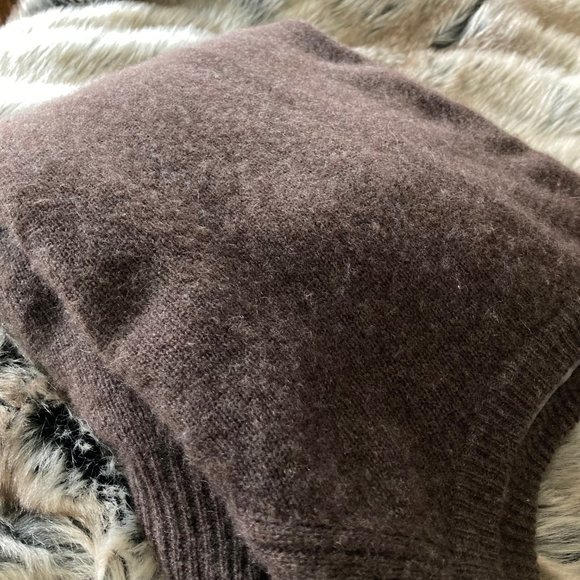 360 Cashmere Brown Lightweight Cashmere Boxy Fit Crewneck Pullover Sweater Sz S - Picture 12 of 16